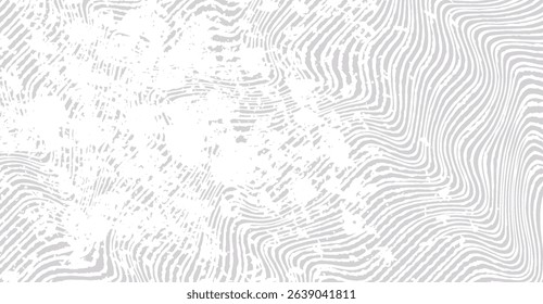 Abstract White and Gray Wavy Lines Background with Distressed Texture for Modern Design and Decoration projects, adding unique artistic flair and visual depth