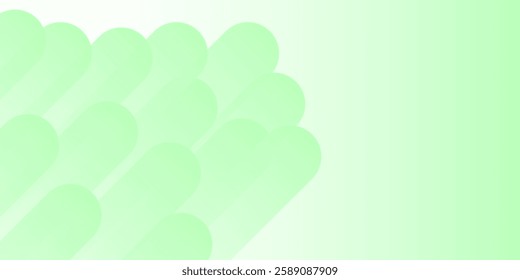 Abstract white and green background with diagonal lines. Dynamic shapes composition.