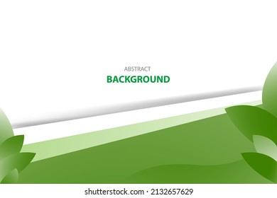 Abstrakter weißer und grüner Hintergrund. Vektorgrafik