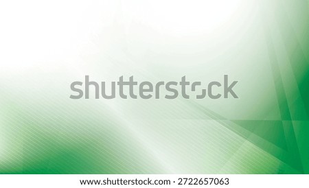 Abstract white and green color, modern design stripes background with geometric shape and glowing light. Vector illustration.