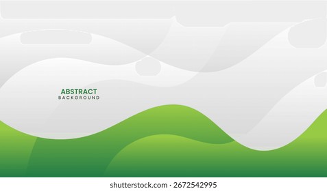 Abstractas fondo de onda blanco y verde