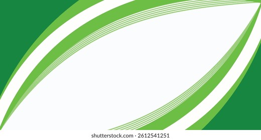 Abstract White and green wave wide banner background. modern illustration eps10.