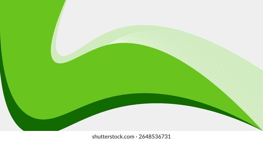 Anuncio de fondo ancho de onda blanco y verde Abstractas