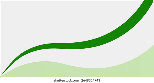 Abstract White and Green wave wide background banner