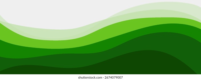 Abstractas Blanco y verde onda de fondo ancho Anuncio.eps10, Web