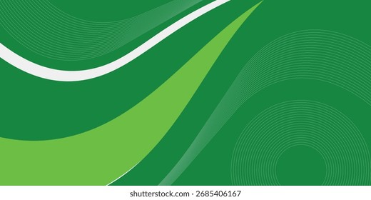 Abstractas Anuncio de fondo ancho de onda blanco y verde. ilustración eps 10