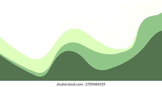 Abstractas Blanco y verde onda de fondo ancho Anuncio artes modernas verde y blanco