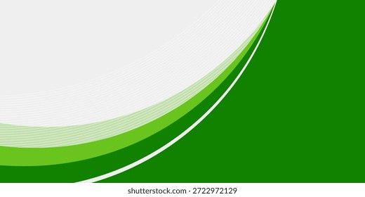 Anuncio ancho blanco y verde Abstractas del fondo de la onda, decoración abstracta
