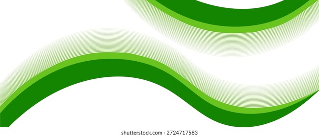 Anuncio de fondo ancho de onda blanco y verde Abstractas

