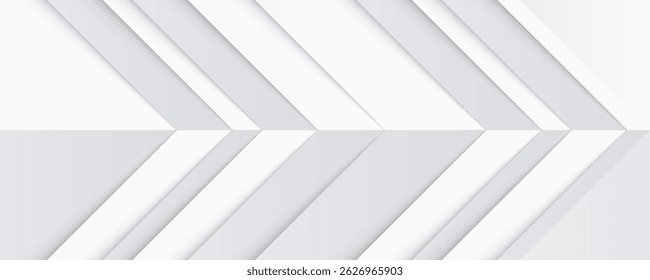Abstract white and grey arrows futuristic technology background concept high-speed movement. Dynamic motion hi tech digital arrows and stripes. 