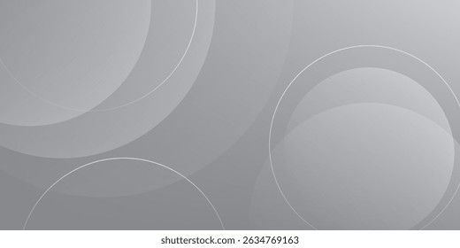 Abstract white and grey background with circles. Vector illustration