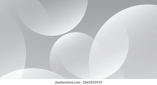 Abstractas fondo blanco y gris con círculos. Ilustración vectorial