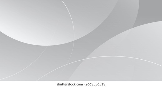 Abstractas fondo blanco y gris con círculos. Ilustración vectorial