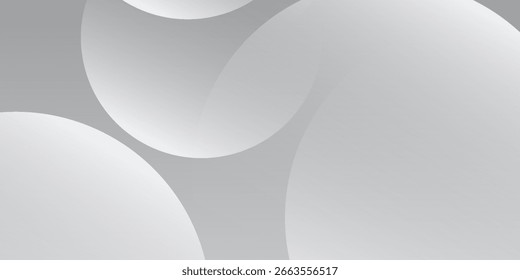 Abstractas fondo blanco y gris con círculos. Ilustración vectorial