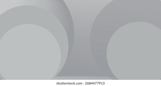 Fundo branco e cinza abstrato com círculos. Ilustração vetorial