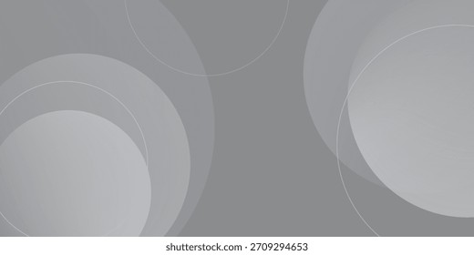 Abstractas fondo blanco y gris con círculos. Ilustración vectorial