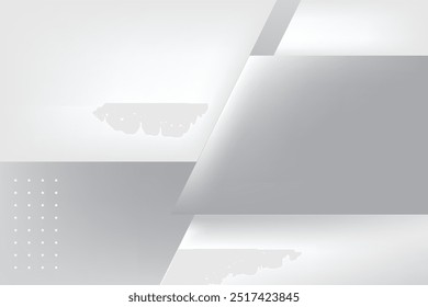 Abstract white and grey background with copy space. Vector Illustration.
