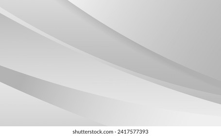 Abstract white and grey background with dynamic waves