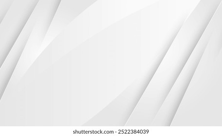 Abstractas fondo blanco y gris con ondas dinámicas