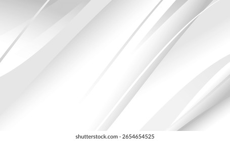 Abstractas fondo blanco y gris con ondas dinámicas	