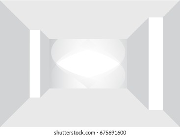Abstract white and grey background, modern style overlay, with space for design, text input.