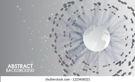 Abstract white and grey background steel pipe texture with earth and light. Vector illustration.Can be used in cover design, book design, poster, flyer, cd cover, website or advertising.