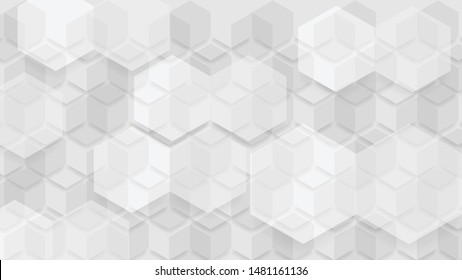 Abstract white and grey background. Subtle abstract background, blurred patterns. Light pale vector background. Abstract pale geometric pattern