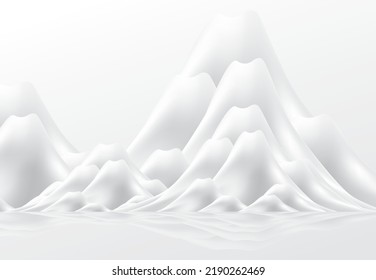 Abstract white and grey background. Subtle abstract background, blurred patterns. Light pale vector background. Abstract pale geometric pattern. Snow mountain.