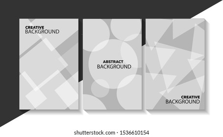 abstract white and grey background. trendy shape composition abstract style design vector llustrasion
