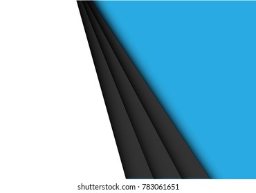 Abstract white grey blue overlap design modern futuristic background vector illustration.