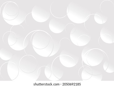Abstract white and grey circle background texture, Geometric background design template