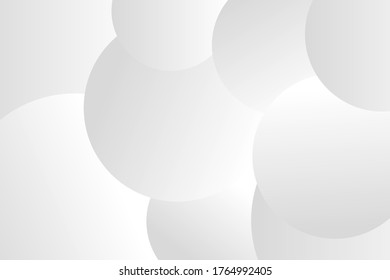 Abstract white and grey circle pattern background vector illustration