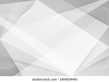Abstract white and grey color background.Technology modern design. Vector. Illustration.