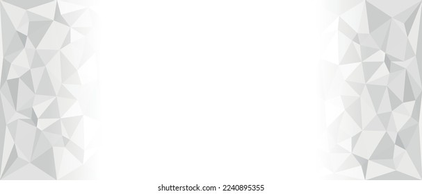 Abstract white and grey color geometric background with copy space. Abstract white geometric 3D background.