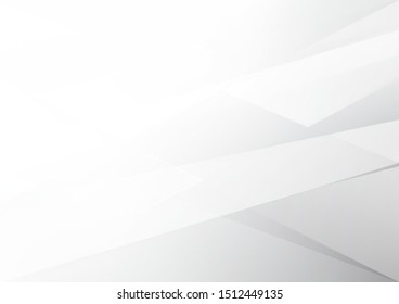 Abstract white and grey color lines background. Pattern geometric style. Space for text. Texture with light and shadow. Digital technology wallpaper used in the corporate. Vector illustration.