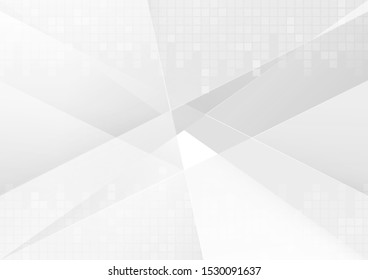 Abstract white and grey color lines background. Pattern geometric style. Space for text. Texture with light and shadow. Digital technology wallpaper used in the corporate. Vector illustration.
