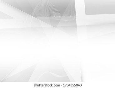 Abstract white and grey color lines background. Pattern geometric style. Space for text. Texture with light and shadow. Digital technology wallpaper used in the corporate. Vector illustration.