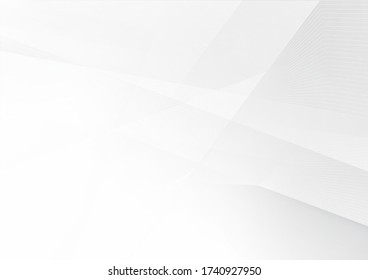 Abstract white and grey color lines background. Pattern geometric style. Space for text. Texture with light and shadow. Digital technology wallpaper used in the corporate. Vector illustration.