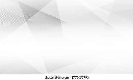 Abstract white and grey color lines background. Pattern geometric style. Space for text. Texture with light and shadow. Digital technology wallpaper used in the corporate. Vector illustration.