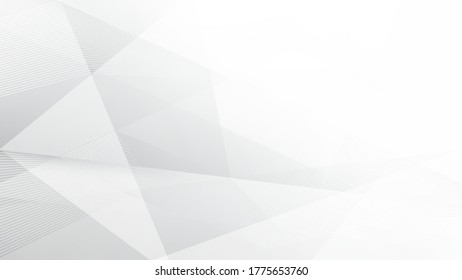 Abstract white and grey color lines background. Pattern geometric style. Space for text. Texture with light and shadow. Digital technology wallpaper used in the corporate. Vector illustration.