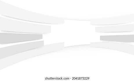 Abstract white and grey color lines background. Pattern geometric style. Space for text. Texture with light and shadow. Digital technology wallpaper used in the corporate. Vector illustration.