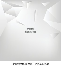 Abstract white grey color polygon background.