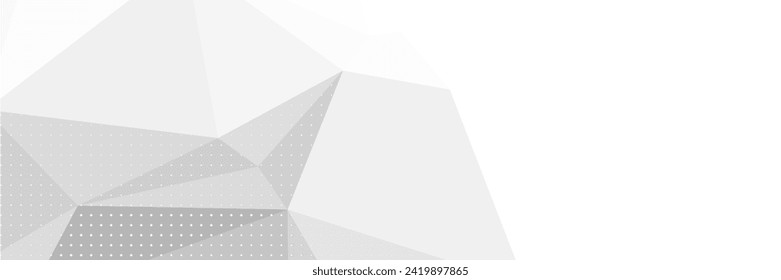 abstract white and grey elegant geometric background with space and halftone