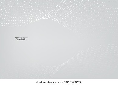 Abstract white and grey flow line digital technology, smooth particle wave, big data techno, design concept background and wallpaper, vector eps
