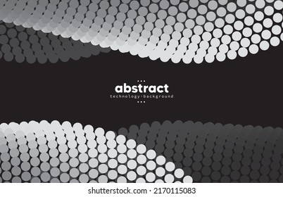 Abstract white and grey flow line digital technology, smooth particle wave, big data techno, design concept background and wallpaper, vector eps
