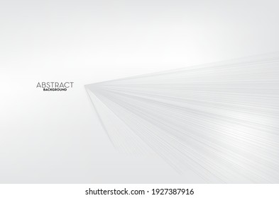 Abstract white and grey flowing line digital technology, smooth particle wave, big data techno design concept background wallpaper, vector eps
