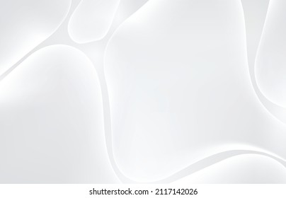 abstraktes Weiß und Grau geflogen hinter Hintergrund , Verwendung für Technologiefirmenpräsentation und Produktwerbung Vector Eps