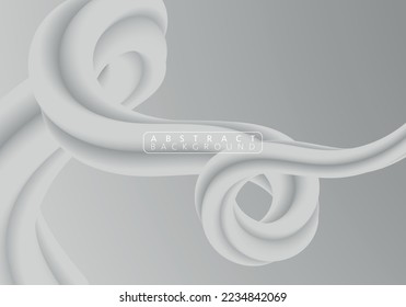 Abstrakter, weißer und grauer geometrischer Hintergrund. Modernes Hintergrunddesign. Flüssige Farbe. Zusammensetzung der flüssigen Formen. Geeignet für Präsentationsdesign. Website, Grundlage für Banner, Bildschirmhintergründe, Broschüren, Poster