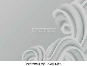 Resumen Fondo geométrico blanco y gris. Diseño de fondo moderno. Color líquido. Composición de formas fluidas. Apto para el diseño de la presentación. sitio web, base para banners, fondos de pantalla, folletos, carteles