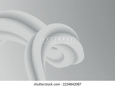 Abstrakter, weißer und grauer geometrischer Hintergrund. Modernes Hintergrunddesign. Flüssige Farbe. Zusammensetzung der flüssigen Formen. Geeignet für Präsentationsdesign. Website, Grundlage für Banner, Bildschirmhintergründe, Broschüren, Poster